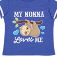 thumbnail image 4 of Inktastic My Nonna Loves Me with Sloth and Hearts Boys or Girls Toddler T-Shirt, 4 of 5