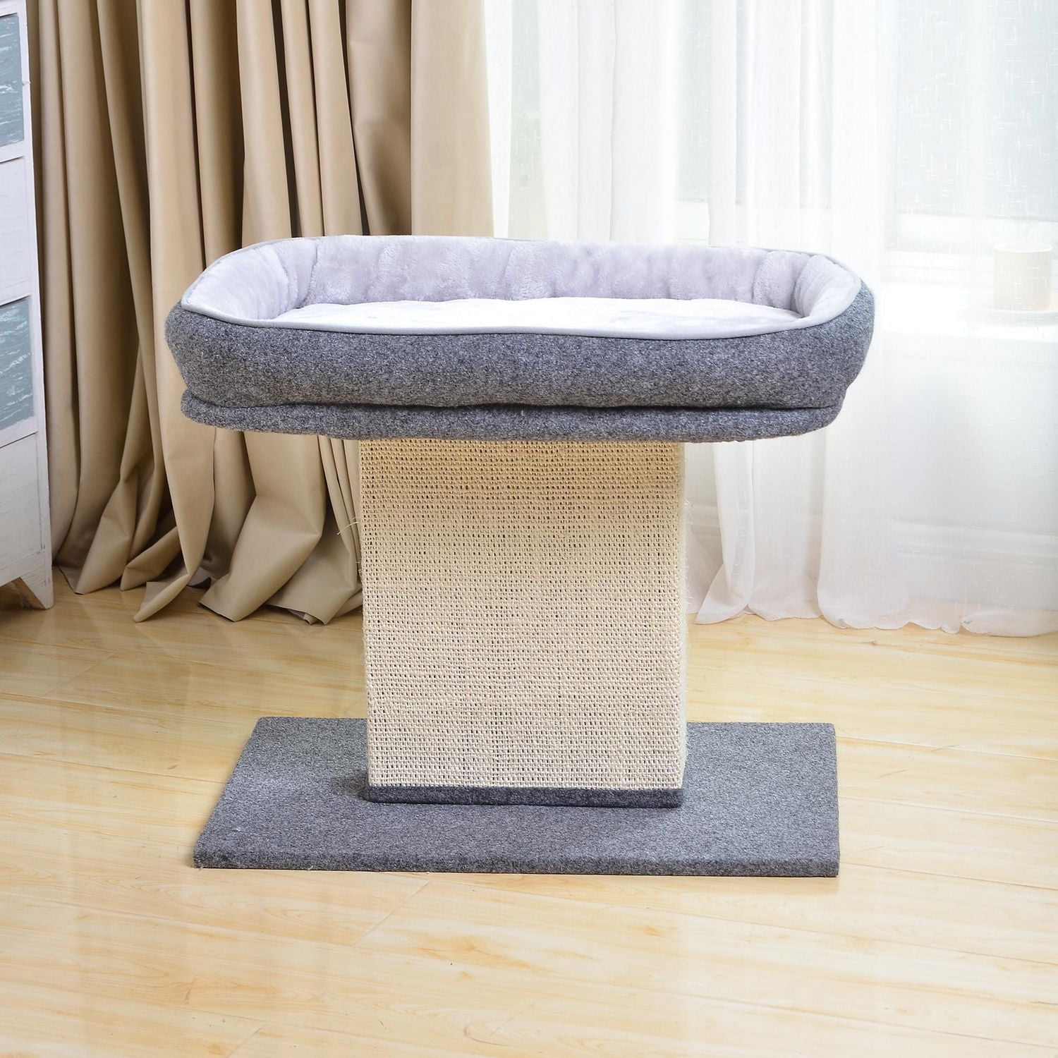Catry Mellow Small Cat Tree for Large Cats with Scratcher