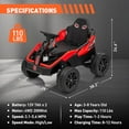thumbnail image 2 of Roromall 24V Ride On Toy for Kids, 6MPH 200W 4x4 Ride On Car w/Parent Remote, Metal Frame, Headlights, Shock Absorbers, Music, Horn, Battery Powered Electric Cars for 3+ Years Old, 2 of 7