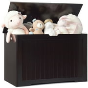 Costway MDF Toy Box Wooden Toy Organizer with High-Quality Flip-Top Lid Kindergarten White