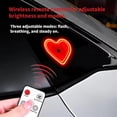 thumbnail image 2 of Wireless Car Solar Triangle Window Glowing Heart Ambient Lights Rechargeabl, 2 of 8