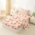 thumbnail image 2 of Homewish Cute Dachshund Dog Twin Sheets,Bowtie Cherry Bedding,Beige,3-Piece,1 Fitted Sheet and 1 Pillowcase, 2 of 6