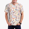 thumbnail image 3 of Balery Funny Chicken Printed Men’s Short Sleeve Polo Shirt, Midweight Men's Shirt,Golf Polo shirts -Small, 3 of 9