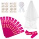 thumbnail image 1 of 15pcs Velo de Novia Bride To Be Fiestas de Despedida de Soltera Bufanda Disfraz Despedida de Soltera Accesorios de Fiesta de Noche Boda, 1 of 4