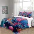 thumbnail image 4 of Ensembles de Literie Design Maison Strange Creatures Housse de Couette Imprimée pour Garçons Filles, Full (80"x90 Pouces), 4 of 5