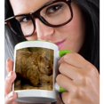 thumbnail image 2 of 3dRose, Common Wombat, baby in pouch, captive, Australia-AU01 POX0183 - Pete Oxford, 15oz Two-Tone Green Mug, 2 of 7