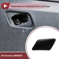 thumbnail image 3 of Tapa de Boquilla de Lavaparabrisas del Parachoques Frontal Izquierdo Unique Bargains No.30655933 Tapa de Recorte del Parachoques para Volvo C30 2008-2010 Plástico Sin Pintar 1 Pcs, 3 of 7
