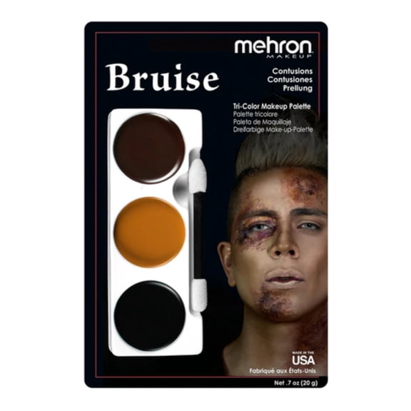 Mehron Makeup Tri-Color Halloween Makeup Palette (BRUISE)