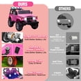 thumbnail image 6 of Toyota FJ40 24V Kids Ride on Car,Wisairt 2 Seater Battery Powered Electric Vehicle w/ Remote Control,Bluetooth,LED Lights(Pink), 6 of 11