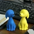 thumbnail image 5 of Bwiyojiz Decoration Ornaments Count 2pcs Blue and Yellow Puppy Resin Figurine Home Decor for Living Room Outdoor Garden, Gifts for Sisters, Multicolor, 5 of 9