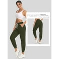 thumbnail image 6 of STARVNC Women Drawstring Mid Waist Pocket Solid Color Cargo Pants, 6 of 7