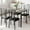 Grey, variant on Black Dining Table Set for 4, Kitchen Table and Chairs for 4, 5 Piece Kitchen Dining Room Table Set,Space-Saving Wood Modern Rectangle Dinner Table Dinette Furniture for Breakfast Nook,Home Office
