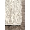 thumbnail image 5 of 2x10 Ft Off White Jute Area Rug | Handmade | Solid Farmhouse Design | Natural Jute Rug for Living Room | Dining Room | Bedroom | Kitchen | Hallway | Entryway, 5 of 5