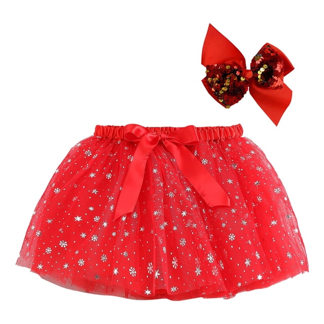 MIASHUI Robe Tutu pour Filles Princesse Tutu Jupes Tulle Ballet Jupes Bandeau Ensemble, Rouge, 5-8 Ans