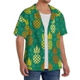 thumbnail image 2 of Goofa Pineapples1 Printed Men's Casual Short-sleeved Shirt,Lightweight Breathable Button-down,Summer Casual men's top,Versatile Fashion shirt-X-Large, 2 of 7