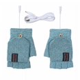 thumbnail image 1 of Guantes con calefacción USB para mujeres y hombres, manoplas de invierno, guantes cálidos para computadora portátil (verde), calentadores de manos con calefacción completa y media sin dedos Rojo Verde, 1 of 5