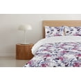 thumbnail image 4 of Ambesonne Floral Aquarelle Down Alternative Quilt Comforter, Winter Flowers Art, Queen, Dark Lavender Pale Ruby, 4 of 5