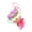Pink, variant on Portable Keychain Hand-Crocheted Wool Rose Petal Mini Bouquet Decoration Keychain Pendant Bags Backpacks Accessory