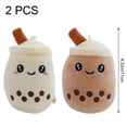 thumbnail image 3 of Bubble Milk Tea Keychain 2pcs Cute Simulation Drink Keychain Mini Bubble Tea Cup Plush Toy Pendant Stuffed Kawaii Bag Decor Birthday Gift, 3 of 7