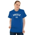 thumbnail image 4 of Greece Country Flag Soccer Fan Pride Plus Size Crewneck Graphic Tee Shirt Brisco Brands 3X, 4 of 5