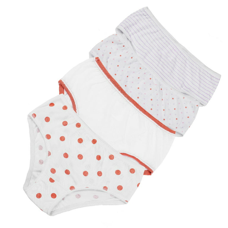 Buyless fashion girls panties white soft cotton underwear with colored