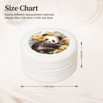 thumbnail image 2 of Yiaed Clear Sky Cute Sunflower Panda Print Travel Jewelry Case Bridesmaid Gift Boxes Jewelry Travel Organizer Small Round Jewelry Box Mini Storage-White, 2 of 7