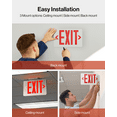 thumbnail image 5 of Sunco 6 Pack LED Exit Sign with Emergency Light, Commercial Grade Double Sided Fire Exit Lights, Backup Battery, Illuminated Emergency Exit, 120-277V, Dual Mounting, UL 94V-0 Fire Resistant., 5 of 8