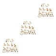 thumbnail image 2 of maskred 17Pcs Stylish Stainless Steel Ear Earrings Jewelry Nose Rings Rose Gold 3Set, 2 of 6