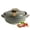 Gray, variant on Japanese ceramic cooking pot, clay pot with lid, soup pot for rice and stews, heat-resistant hot pot, slow stew for stewed chicken and household kitchen