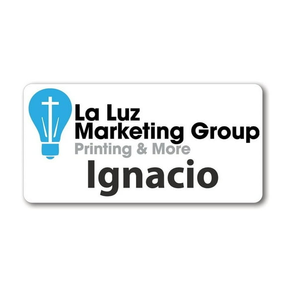 La Luz Marketing Group Étiquette Magnétique Personnalisée Couleur Complète Professionnelle 1.5 Pouces x 3 Pouces