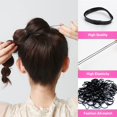 thumbnail image 5 of Hair Tail Tools, 6 Pcs Topsy Hair Loop Styling Set, 4 Pcs French Braid Tool Loop, 2 Pcs Tail Braiding Combs, 50 Black Rubber Bands, 5 of 5
