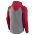 thumbnail image 3 of Men's Fanatics Crimson/Heather Gray Oklahoma Sooners Wrap Up Raglan Pullover Hoodie, 3 of 3