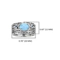 thumbnail image 4 of YoTreasure Larimar Swiss Blue Topaz Solid 925 Sterling Silver Designer Ring, 4 of 8