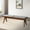 Brown+Light Gray, variant on Solid Wood Mid-century Modern Bench - Grey Fabric Elegance Stylish Seating
