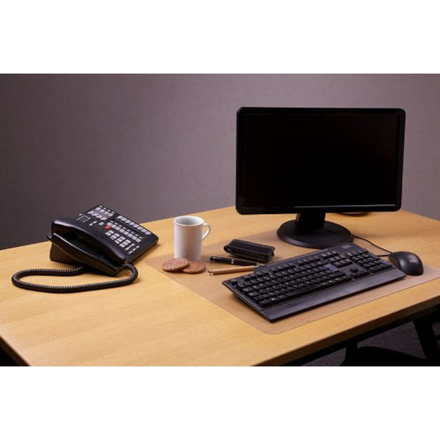 Desktex Polycarbonate Antidérapant Dos Gaufré Tapis de Bureau - Pack de 2