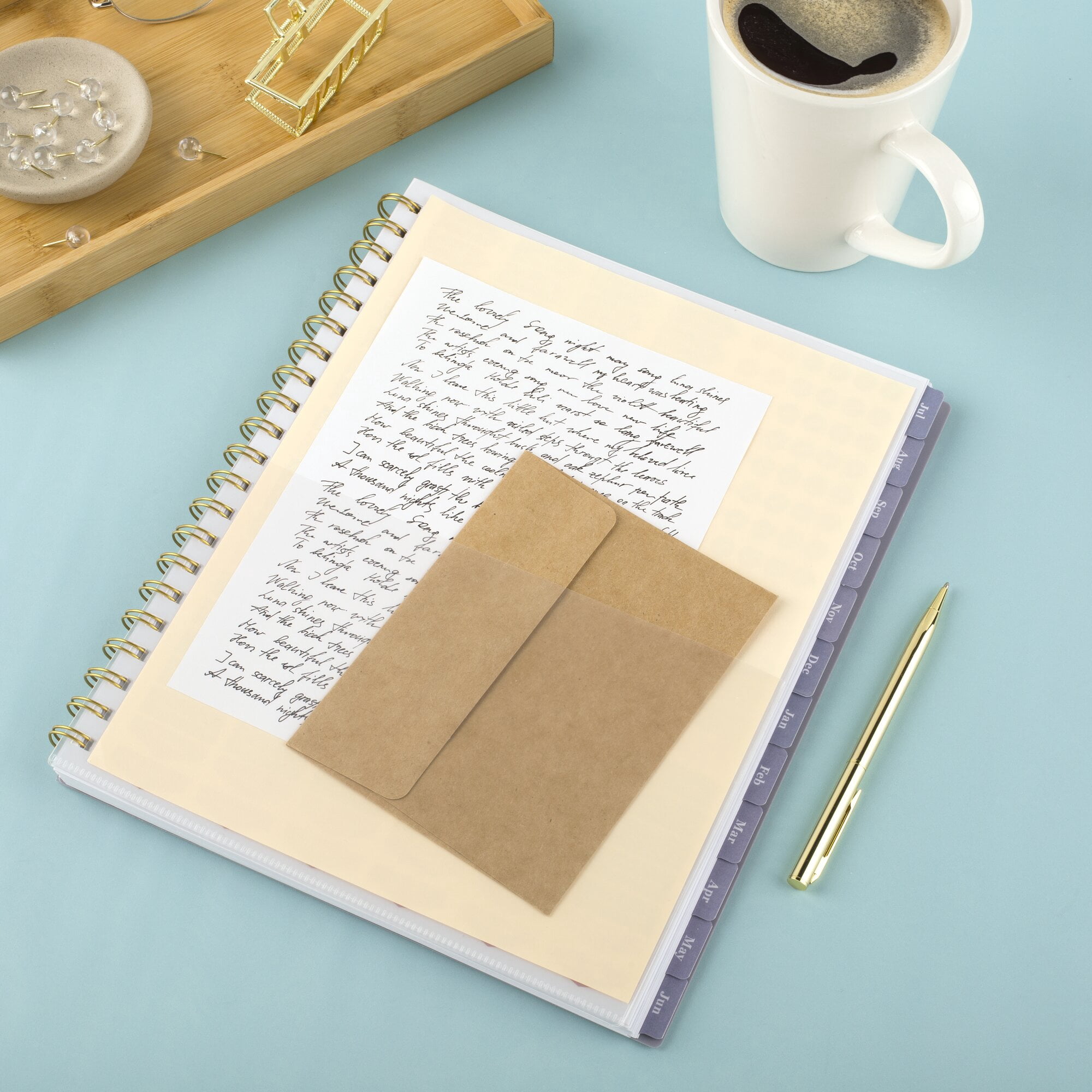 Mead Cambridge Tea Rose Academic 2026-2027 Weekly Monthly Planner Large 8 12 x