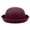 Wine, variant on Voska Versatile Trendy Rolled Brim Round Dome Hat Artificial Wool Fedora Fall Winter Unisex Hat Navy