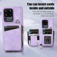 thumbnail image 4 of For Samsung Galaxy S20 Ultra Zipper Card Bag Back Cover Phone Case, 4 of 5