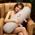 thumbnail image 4 of Ice Silk Long Cushion for Support and Comfort - Cooling Body Pillow for Waist, Back & Legs - High-Resilience Stuffing, Breathable Fabric, Perfect for Home, Sofa & Dorm Use Purple, 4 of 7