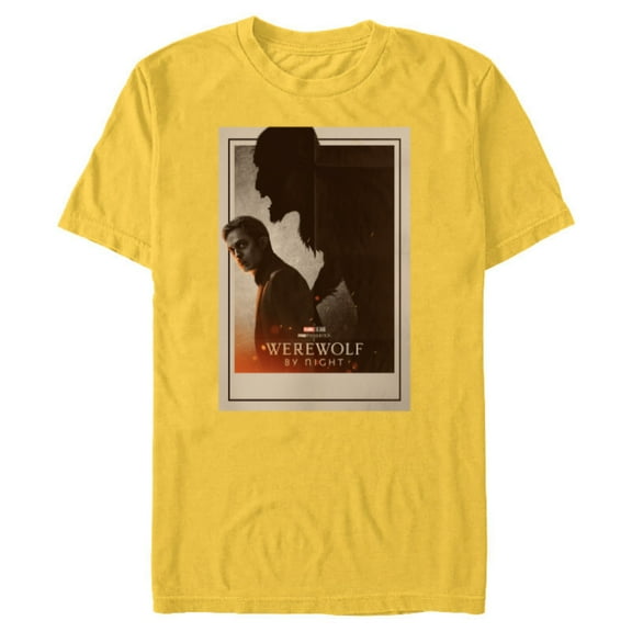 Marvel Werewolf by Night Jack Russell Shadow Monster Disney - Short Sleeve Blended T-Shirt for Adults - Customized-Yellow