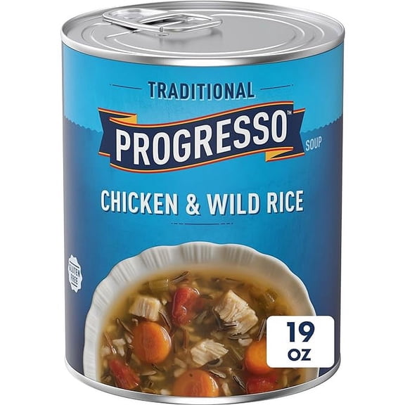 1x Progresso Traditional, Chicken and Wild Rice Soup, Gluten Free, 19 oz.