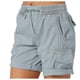 thumbnail image 4 of 2024 nuevo nuevo de las mujeres de color sólido pantalones cortos casuales verano moda cintura delgada recta, 4 of 5