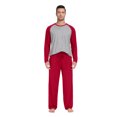 thumbnail image 5 of MINTREUS Men's Pajama Set Lightweight Sleepwear Long Sleeve Shirts and Bottoms Soft Comfy Pjs with Pockets, 5 of 6