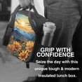 thumbnail image 6 of Lsque Sunset Sky Sunflower Lunch Bag Lunch Box for Women Men Reusable Insulated Lunch Tote Bag,Leakproof Thermal Cooler Sack Food Handbags Case High Capacity, 6 of 9