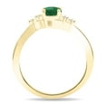 thumbnail image 2 of SZUL Women's Round Shaped Emerald and Diamond Tierra Ring in 10K Yellow Gold, 2 of 5