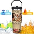 thumbnail image 2 of 30oz Horse Tumbler Cup with Handle, 30 OZ Christ Christian Horse Travel Coffee Mug Water Bottle Stainless Steel Vacuum Insulated, Horse Decor Stuff Gifts for Women Girls Horse Accessories, 2 of 6