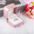 thumbnail image 4 of PU Leather Ring Box, Crown Shape Engagement Jewelry Case, Couple Proposal Gift Holder And Display, Ring Box For Wedding Ceremonies And Anniversary Keepsakes(Pink), 4 of 6