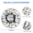 thumbnail image 3 of Shower Caps,White Dinosaurs Skeletons Pattern Waterproof Shower Cap for Women 4 Pieces,Double Reusable Hair Cover for Shower PEVA Elastic Stretch Hem, 3 of 7
