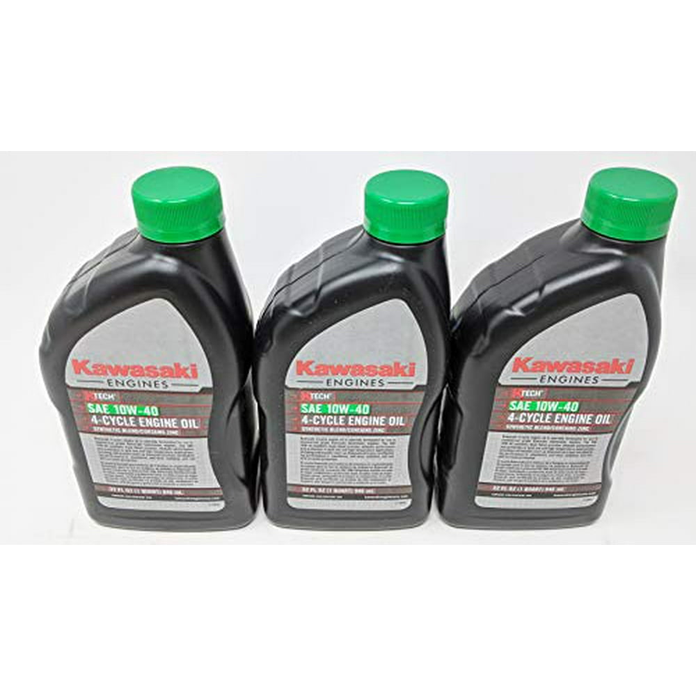 Kawasaki 999696296 SAE 10W40 4Cycle Engine Oil (3Quarts) Walmart