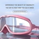 thumbnail image 2 of Gafas de natación antivaho para adultos, impermeables, con montura grande, para nadar y bucear, galvanizadas, plateadas y negras, 2 of 5